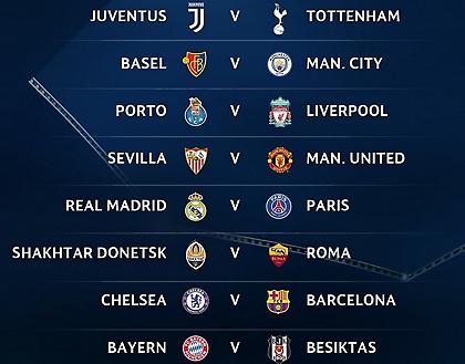 Η προϊστορία των ζευγαριών του Champions League