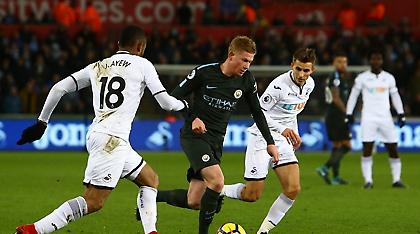 Τι κάνει η Σίτι! Έτοιμη για ρεκόρ, 0-2 τη Σουόνσι (video)