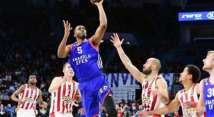 Ολυμπιακός: Καλύτερη φετινή άμυνα οι 58 από την Εφές, πέμπτη καλύτερη στην Ευρωλίγκα