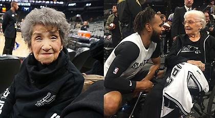 Γενέθλια για δύο αιωνόβιες στον αγώνα των Σπερς (pics)