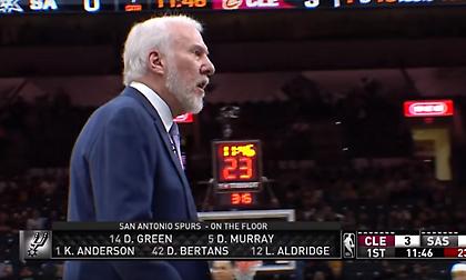 Κάλεσε τάιμ άουτ 14'' μετά το τζάμπολ ο Πόποβιτς (video)