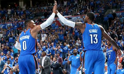 Ουέστμπρουκ και Τζορτζ «λύγισαν» τους Πίστονς