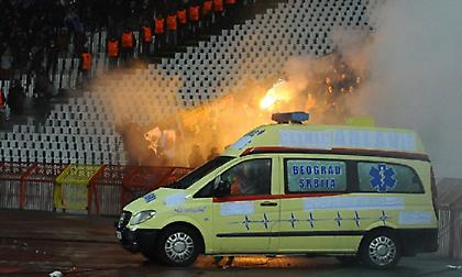 Οκτώ οπαδοί τραυματίστηκαν στο Ερυθρός Αστέρας-ΤΣΣΚΑ