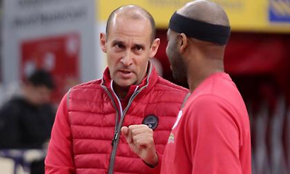 Στην προπόνηση του Ολυμπιακού ο Αγγελόπουλος