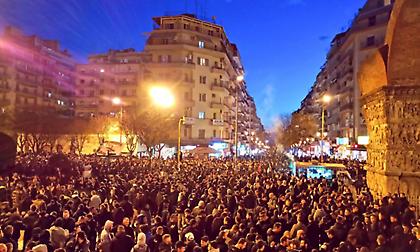 Το συλλαλητήριο των φίλων του ΠΑΟΚ (pics)