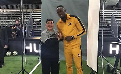 Συνάντηση κορυφής μεταξύ Μαραντόνα-Μπολτ (pics)