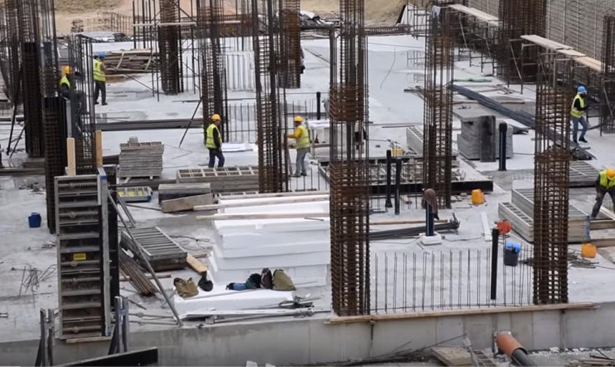 Η κακοκαιρία δεν «φρέναρε» τα έργα για το γήπεδο της ΑΕΚ (video)