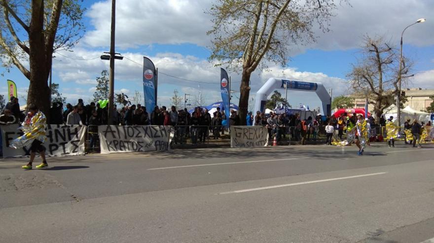 Παρουσία οπαδών του ΠΑΟΚ ο τερματισμός του Μαραθωνίου στη Θεσσαλονίκη