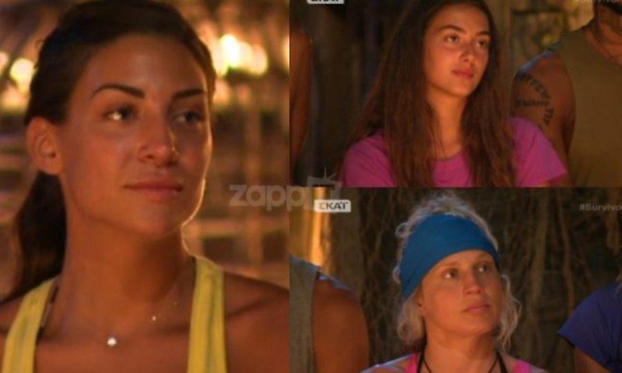 Survivor: Υποψήφιες προς αποχώρηση Φελίσια Λαπάτη, Μαρία Πανταζή, Ροδάνθη Καπαρού