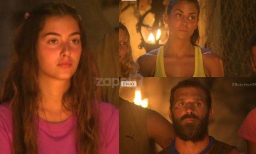 Survivor: Υποψήφιοι προς αποχώρηση Ροδάνθη Καπαρού, Φελίσια Λαπάτη, Κωνσταντίνος Τσεπάνης