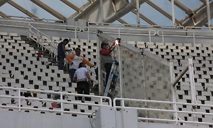 Οι τελευταίες εργασίες στο ΟΑΚΑ ενόψει του τελικού (pics)