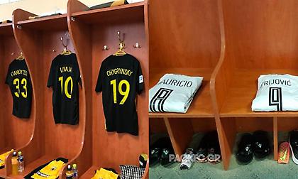 Έτοιμα για τον τελικό τα αποδυτήρια ΑΕΚ και ΠΑΟΚ (pics)