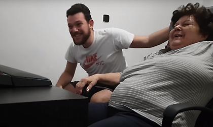 Γιαγιά πανηγυρίζει έξαλλα τα γκολ του ΠΑΟΚ στον τελικό (video)