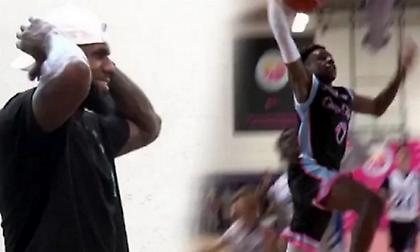 ΛεΜπρόν Τζέιμς: Τρελάθηκε με την προσπάθεια του γιου του για κάρφωμα (vid)