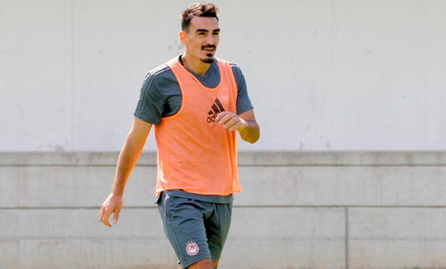 Πλάνα από την προπόνηση του Ολυμπιακού με Λάζαρο-Φετφατζίδη (video)