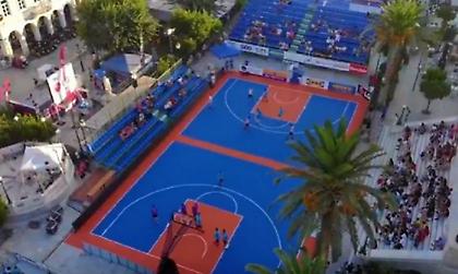 LG AegeanBall Festival: Τζάμπολ στη γιορτή του μπάσκετ στη Σύρο (video)