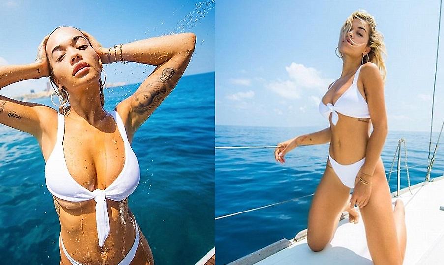 Η Ρίτα Όρα με σέξι λευκό μπικίνι (pics)
