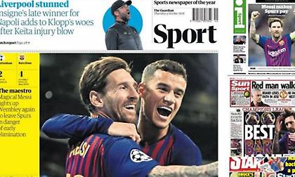 Αποθέωση για τον Μέσι από τον αγγλικό Τύπο: «Δεν είναι ο “The Best”, είναι “ο Δάσκαλος”»