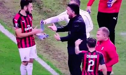 Τα… πήρε με τον Τσαλχάνογλου ο Γκατούζο στο ματς με τον Ολυμπιακό (video)