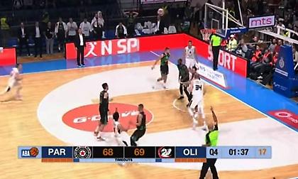 Απίστευτο φινάλε: 24 πόντοι σε 90 δευτερόλεπτα στο Παρτιζάν – Ολίμπια! (video)