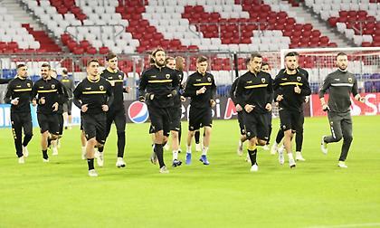 Η προπόνηση της ΑΕΚ στην «Allianz Arena» (pics/video)