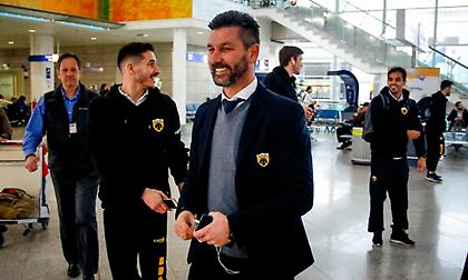 Η αναχώρηση της ΑΕΚ για Λισαβόνα (pics/video)