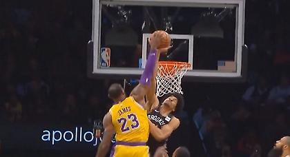 Απίθανη τάπα σε κάρφωμα του ΛεΜπρόν (video)