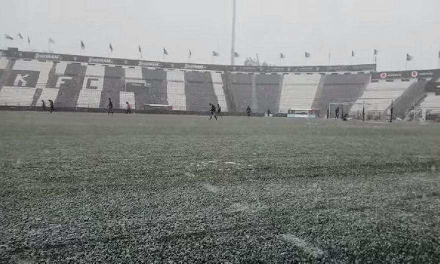 Τακτική στο... χιόνι ο ΠΑΟΚ (video)