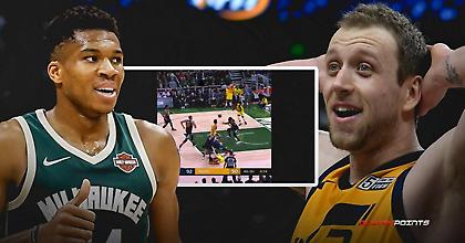 Ο Γιάννης κράτησε το πόδι του Ινγκλς για να μην παίξει άμυνα (video)