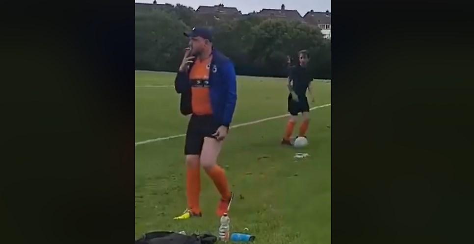 Viral: Προθέρμανση με τσιγάρο λίγο πριν μπει στο γήπεδο (vid)