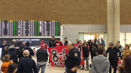 Θερμή υποδοχή για Ολυμπιακό στο Τελ Αβίβ (pics)