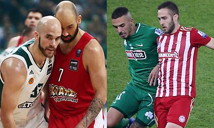 Ίδια μέρα Ολυμπιακός Παναθηναϊκός στο μπάσκετ και Παναθηναϊκός-Ολυμπιακός στο ποδόσφαιρο!