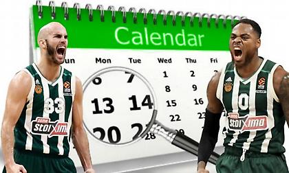 Παναθηναϊκός: Το πρόγραμμα στην Ευρωλίγκα έναντι των ανταγωνιστών του