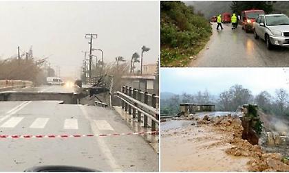 Εικόνες Αποκάλυψης από τη θεομηνία στην Κρήτη -Αγωνία για τον αγνοούμενο (pics/video)