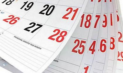 Δείτε πότε πέφτει το επόμενο τριήμερο μέσα στο 2019