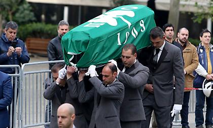 Με σημαία του Παναθηναϊκού το τελευταίο «αντίο» στον Θ. Γιαννακόπουλο (pics)