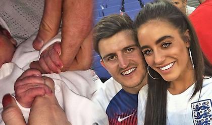 Πατέρας ο Μαγκουάιρ ακριβώς εννιά μήνες μετά την πρόκριση της Αγγλίας επί της Κολομβίας