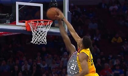 Ο Γιάννης έγινε ο πρώτος παίκτης που μπλοκάρει 4 φορές τον Εμπίντ (video)