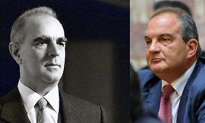 Σπάνια φωτογραφία του Κωνσταντίνου με τον Κώστα Καραμανλή