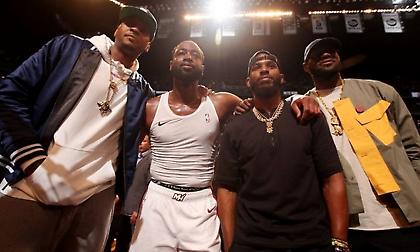 ΛεΜπρόν, Πολ και Καρμέλο έκαναν έκπληξη στον Ουέιντ, στο τελευταίο του ματς! (video)