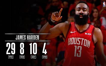 Η χορταστική εμφάνιση του Χάρντεν στο Game 1 (video)