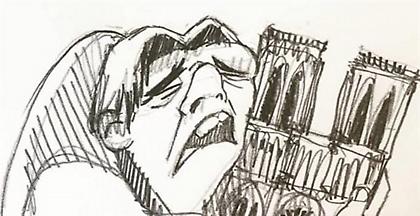 Η ιστορία του συγκινητικού σκίτσου με Κουασιμόδο και Παναγία των Παρισίων