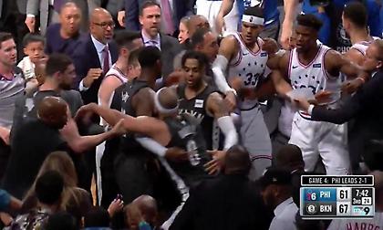 Σύρραξη και αποβολές στο Νετς-Σίξερς (video)