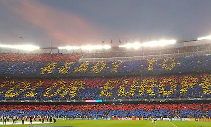 Το εντυπωσιακό κορεό των οπαδών της Μπαρτσελόνα (video)