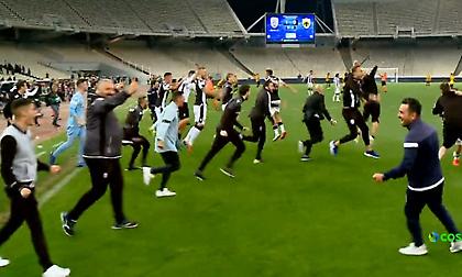 Κοντράστ συναισθημάτων στο ΟΑΚΑ: Τρελοί πανηγυρισμοί οι μεν, απογοήτευση για τους δε (video)