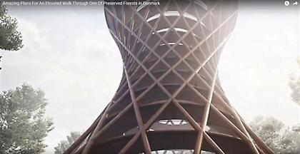 Εντυπωσιακός ελικοειδής πύργος σε δάσος της Δανίας (video)