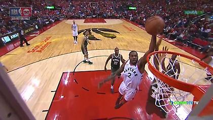 Εντυπωσιακό κάρφωμα του Λέοναρντ μπροστά στον Αντετοκούνμπο