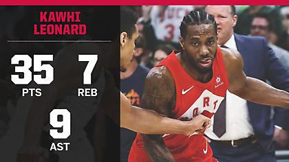 Η μεγάλη εμφάνιση του Λέοναρντ στο break των Ράπτορς (video)