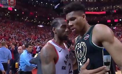 Η αγκαλιά και τα εύσημα Λέοναρντ σε Γιάννη (video)