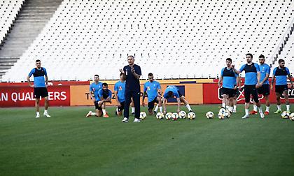 Πλάνα από το τελικό «μοντάρισμα» της Εθνικής (video)